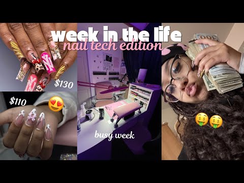 a week in the life of an 18y/o nail tech 💅 *realistic*