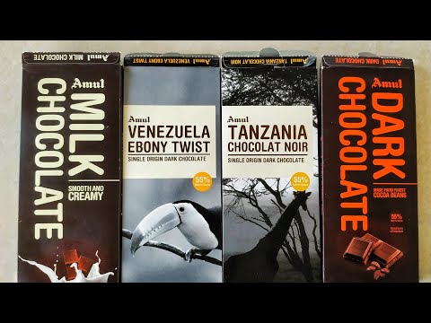 Amul dark chocolate Tanzania noir and Venezuela  cadbury cocoa