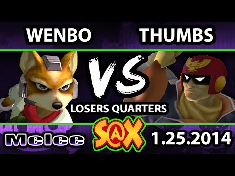 S@X Monthly - Wenbo (Falcon, Fox) Vs. Thumbswayup (Cap Falcon) SSBM Losers Quarter Finals - Melee