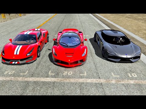 Koenigsegg Gemera vs Ferrari LaFerrari vs Ferrari 488 Pista - Monza