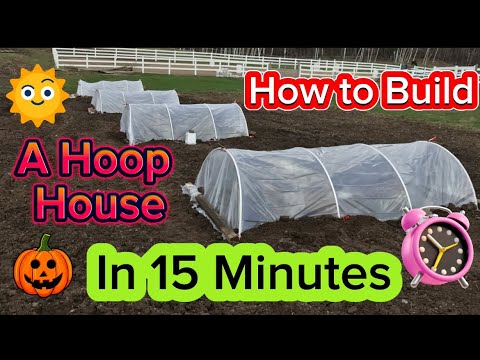 Building a hoop house, quick, efficient, and inexpensive!!