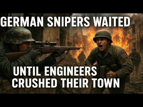 German Snipers Waited  Until Engineers Crushed Their Town | WW2 Irony Of War