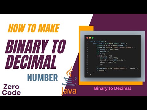 How To Convert Binary To Decimal In Java Java Tutorial Zero Code Easy Step By Step Guide