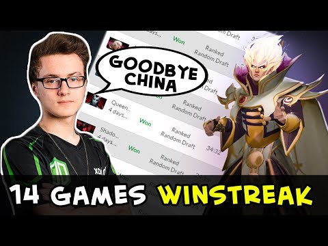 Miracle last games in China — 14 matches Winstreak