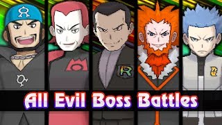 Pokemon Ultra Sun and Ultra Moon - All Evil Boss Battles [Team Rainbow Rocket]