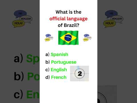 What is the National language of Brazil? Guess the local language of Brazil | #brazil #yt #shorts