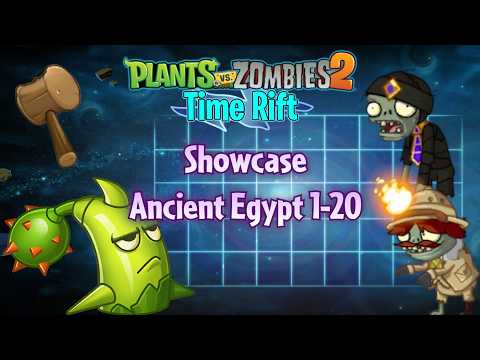 Expanded music tracks while purging the rifts - Ancient Egypt 1-20 | PvZ 2 Time Rift showcase