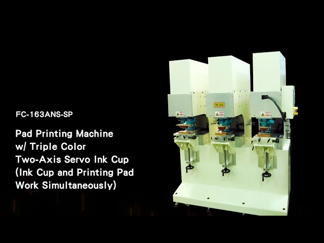 Pad Printing Machine w/ Triple Color Two-Axis Servo Ink Cup