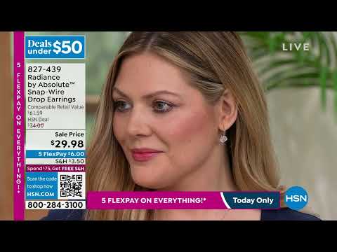 Radiance by Absolute 100Facet SnapWire Drop Earrings