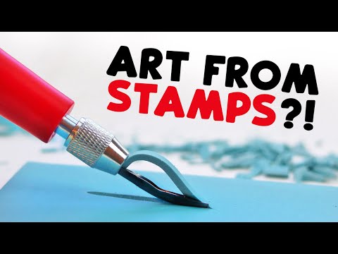 Carving my artwork into STAMPS *incredibly satisfying*