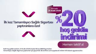 QNB Sigorta Tamamlayıcı Sağlık Sigortası’nda %20 Hoş Geldin İndirimi