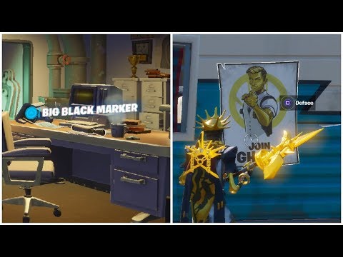 Deadpools Big Black Marker & Deface GHOST or SHADOW Recruitment Posters Guide – Fortnite (Deadpool)