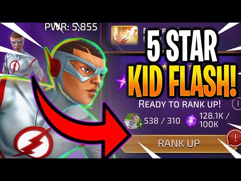 *NEW* 5 STAR KID FLASH LEGENDARY RANK UP & GAMEPLAY! - DC Legends