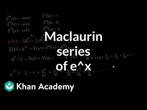 Maclaurin Series Of Eˣ Video Khan Academy