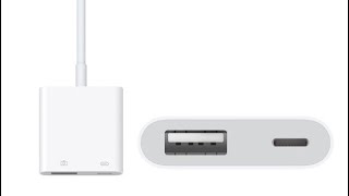 Video thumbnail for Apple Lightning to USB Camera Adapter!  REVIEW by Lightning Lass