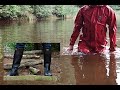 Schwimmen In Reitgummistiefel Und Friesennerz Swimming In Rubber Riding Boots And Rainwear