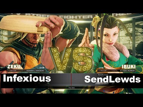 SFV/SF5 AE Infexious (Zeku) vs SendLewds (Ibuki) Ranked Match Set