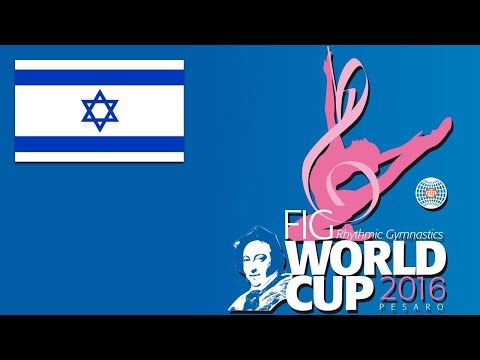 Israel Group AA 6 Clubs 2 Hoops Rhythmic Gymnastics World Cup 2016 Pesaro