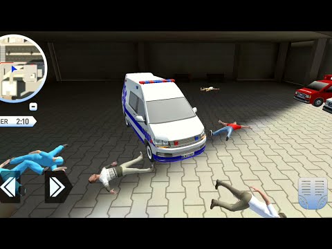 Rooftop First Aid VAN Truck  - Bad Ambulance Driver Simulator Android/IOS  Gameplay