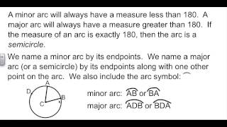 Geometry 10-2 Measuring Angles and Arcs