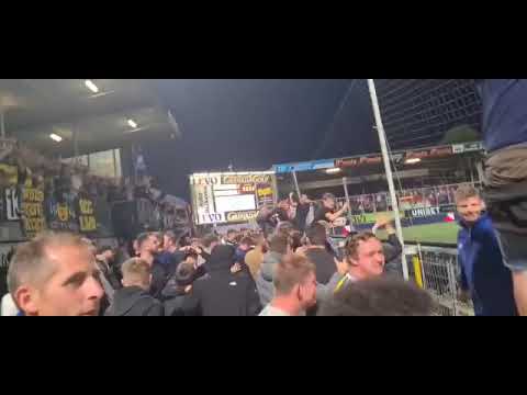 Cambuur fans when their team scored a last minute goal