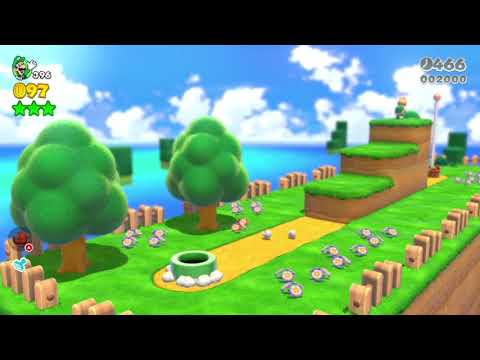 Super Mario 3D World (Switch) 1-2 Itemless Speedrun - Time: 38 (Second Place)