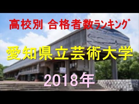栄養学科 愛知県立芸術大学 高校別合格者数ランキング 2018年【グラフでわかる】