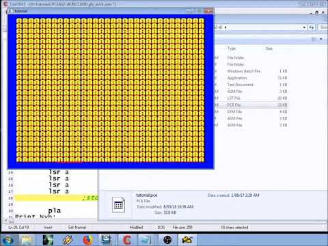 PCEngine-Turbografx ASM Programming ep06b Text, Tiles, and Sprites on-screen!