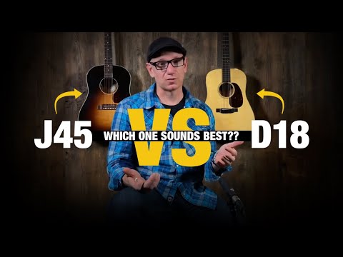 J45 vs D18 Blindfold Test - Which Guitar Sounds Better??