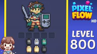 Pixel Flow Level 800 Solution Walkthrough