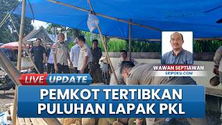 Abaikan Teguran Pemkot, PKL Nekat Berdagang di Kawasan Terminal Nendagung, Puluhan Lapak Dibongkar