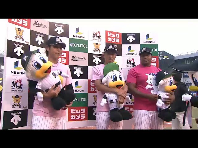 マリーンズ・デスパイネ選手・岡田選手・鈴木選手ヒーローインタビュー 2015/6/27 M-Bs