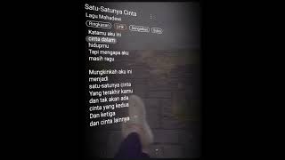 Download lagu SATU-SATUNYA CINTA // MAHADEWI #videoshorts #videolirik #shorts mp3