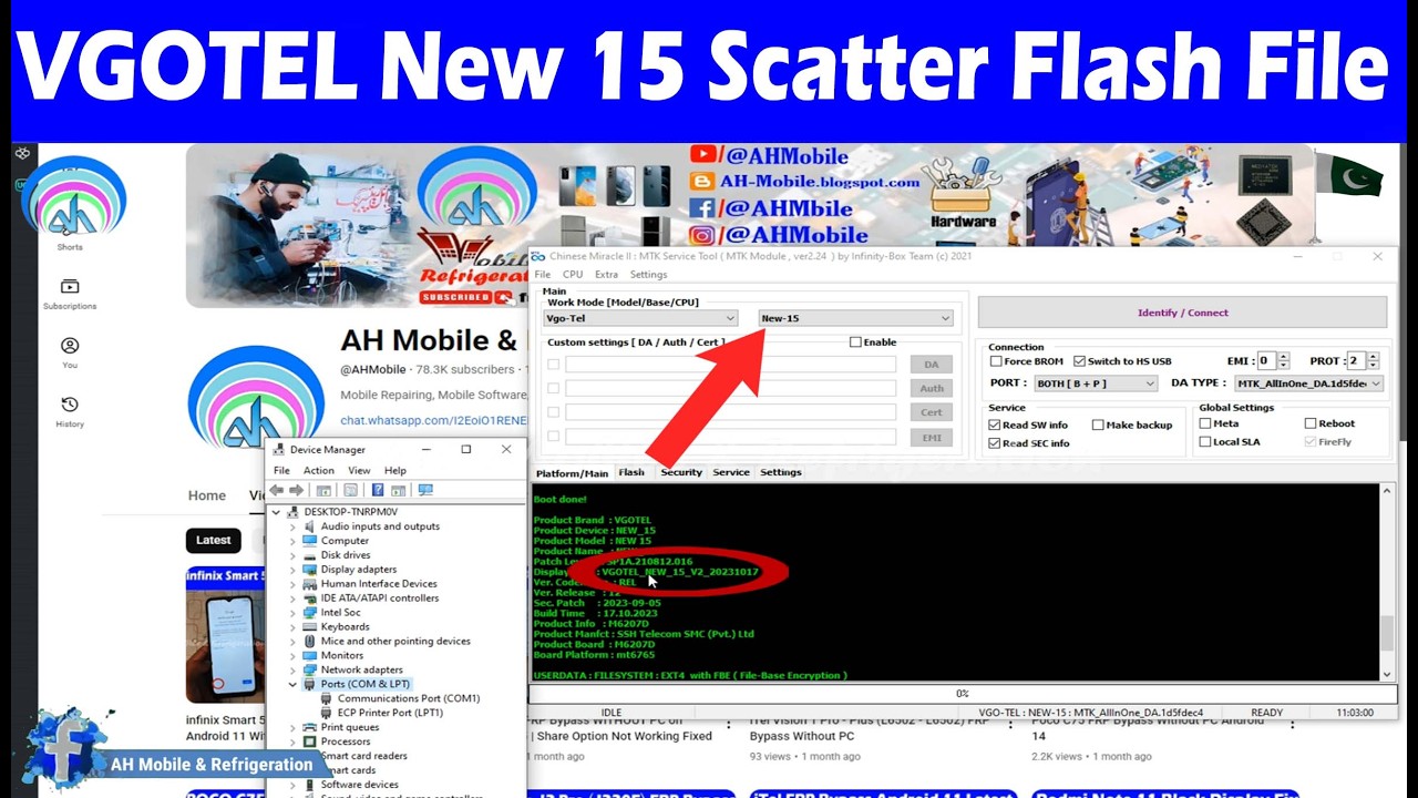 VGOTEL New 15 (MTK6765) Hang on Logo Fix, Dead Boot Repair Scatter Flash File with Security Files