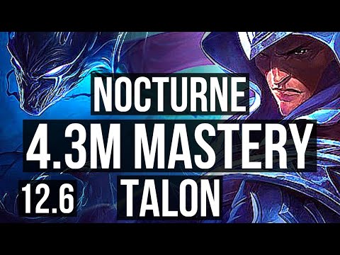NOCTURNE vs TALON (JNG) | 4.3M mastery, 1600+ games, 13/3/13, Legendary | EUW Master | 12.6
