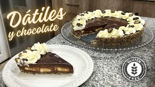 TARTA DE CHOCOLATE 🍫, PLÁTANO🍌 Y DÁTILES 🌴  ✨SIN GLUTEN✨