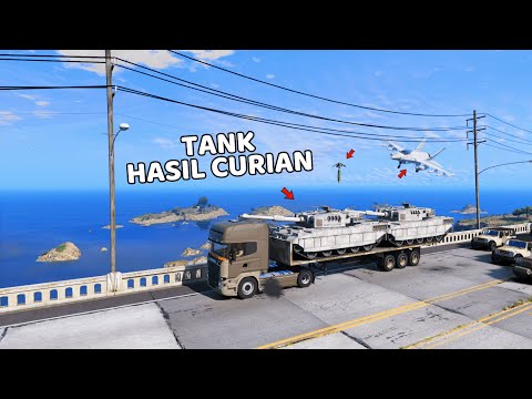 MISI PENCURIAN TANK DI MARKAS MILITER - GTA 5 MOD