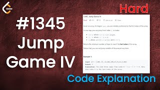 YouTube video 'Jump Game IV | Live Coding with Explanation | Leetcode - 1345'