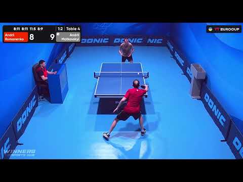 13:40 Andrii Romanenko - Andrii Matkovskyi 19.08.2023 TT Euro.Cup Ukraine  Professional. TABLE 4