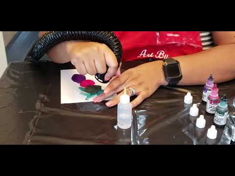 Beginner alcohol ink on Nara Yupo paper