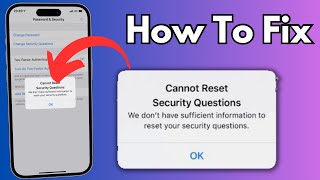 How To Fix Cannot Reset Security Questions For Apple ID 2023