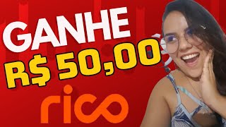  Ganhe R$50 Reais na Rico -  nova promoo  ganhe 50 reais com esse app - rico investimentos