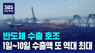 반도체 수출 호조..1일~10일 수출액 또 역대 최대 / SBS