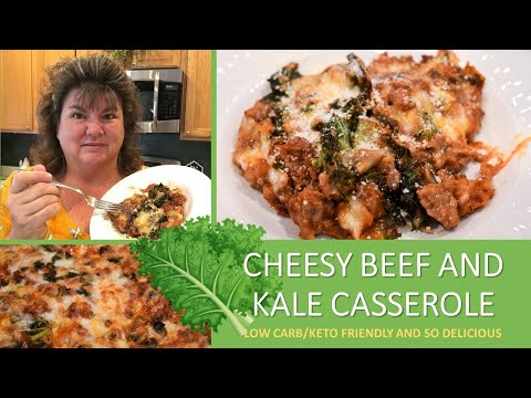 Cheesy Beef and Kale Casserole