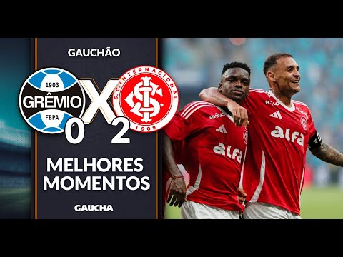 GRÊMIO 0x2 INTER | MELHORES MOMENTOS | GAUCHÃO | 08/03/2025