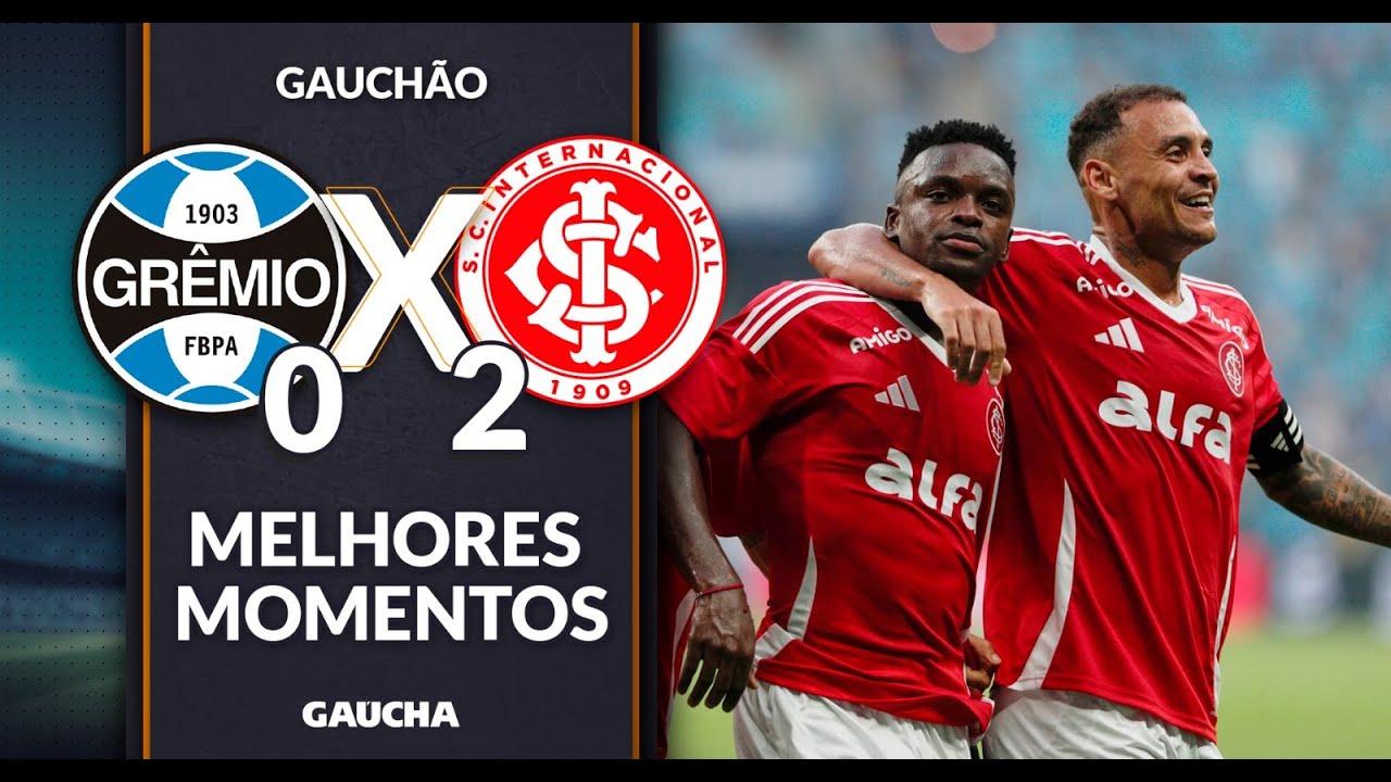 GRÊMIO 0x2 INTER | MELHORES MOMENTOS | GAUCHÃO | 08/03/2025