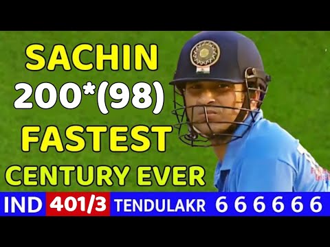 SACHIN WORLD RECORD VS | SOUTH AFRICA IND VS SA 2ND ODI 2009 | FIRST DOUBLE CENTURY 😱 6 6 6