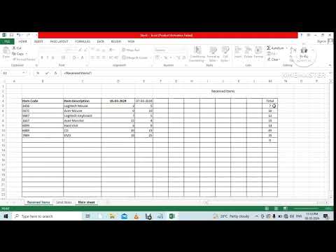 Create Stock Maintenance In Excel Without Using Any Software - Easy Tutorial! Video