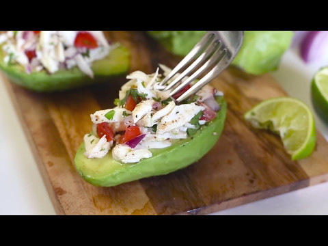 Stuffed Avocado & Crab Salad