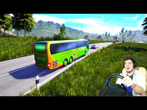 ПО ГЕРМАНИИ НА НОВОМ АВТОБУСЕ - СИМУЛЯТОР ВОДИТЕЛЯ АВТОБУСА в Fernbus Simulator + РУЛЬ